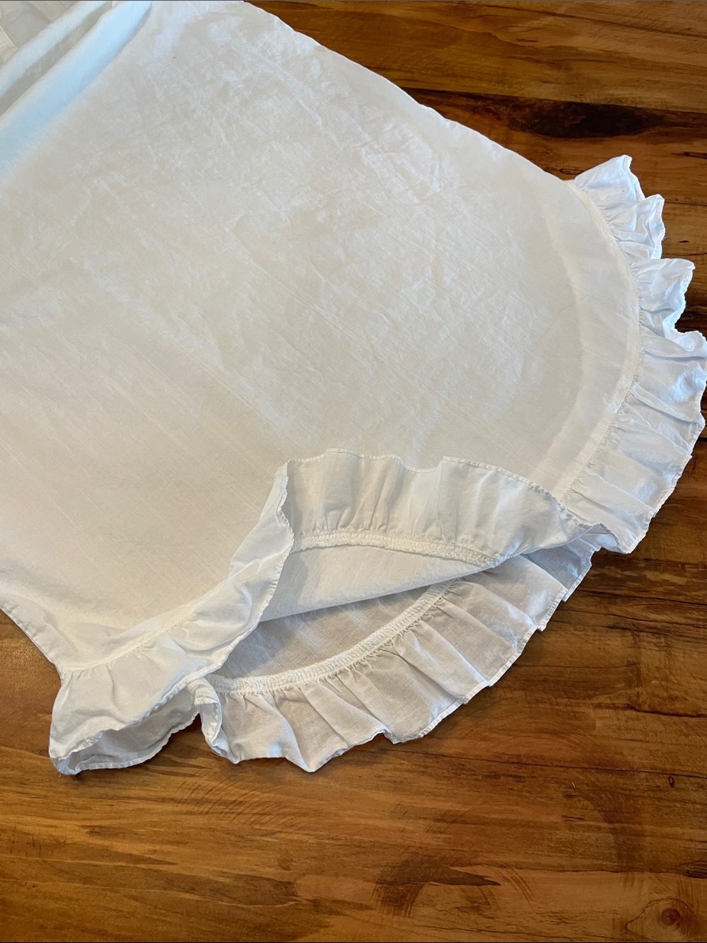 Laura Ashley White Cotton Nightgown with Light Blue Embroidery Sz Medium - Picture 9 of 13